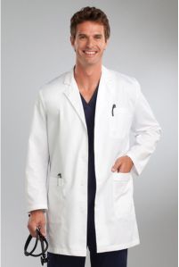 Mens White Plain Doctor Coat