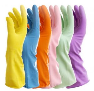 household rubber gloves