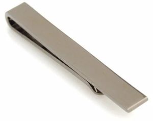 Peluche Slim Tie Bar Charcoal Grey Tie Pin