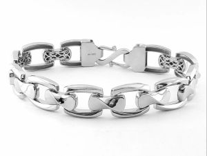 Silver Unisex Platinum Chain Bracelet