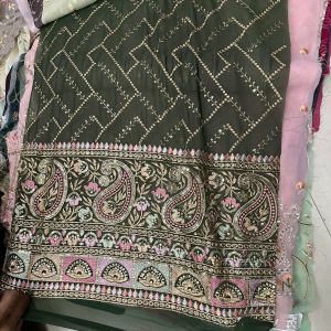 Fancy Daman Embroidered Fabric