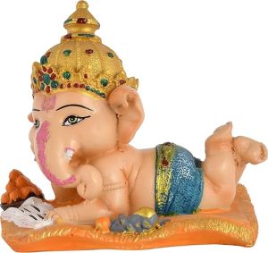 Resin Ganesha Reading Book Statue