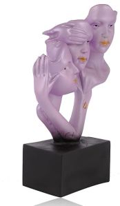 Resin Human Face Statue