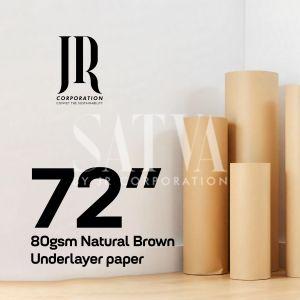 80 Gsm 72'' Natural Brown Indian Plain Underlayer Pattern Paper Roll