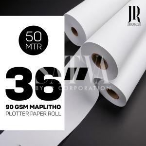 90 GSM 36 INCH 50 MTR MAPLITHO PLOTTER PAPER