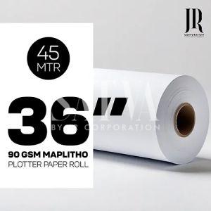 90 GSM 45 Meter Maplitho Paper Rolls