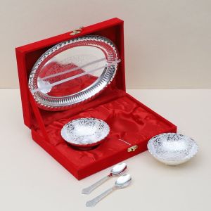 Brass Sliver Plated Bowl Set