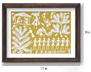 Women dancing on the tunes of tarpa warli painting (mehendi)