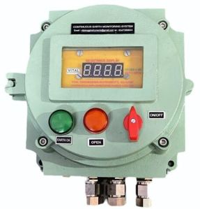 Flame Proof Earth Monitoring System with Resistance Display