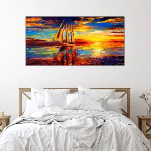 Sunset Modern Art Canvas Print Wall Painting