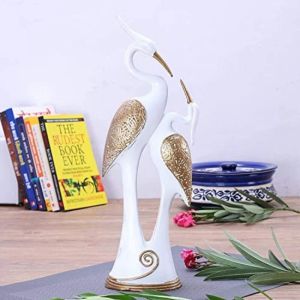 Swan Figurine Perfect White Polyresin Painted Animal