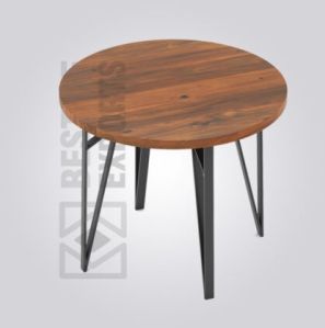 Wells 4 Seater Round Wooden Restaurant Table