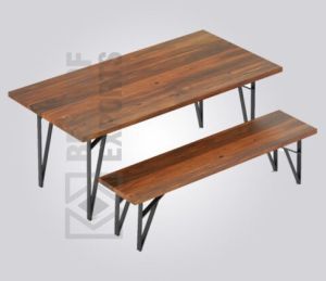 Wells 6 Seater Wooden Restaurant Table