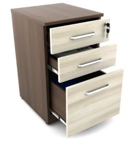 Wooden 3 Drawer Fixed Pedestal for Office