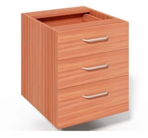Wooden 3 Drawers Fixed Pedestal for Office