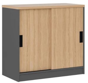 Wooden File Storage Cabinets with Sliding Doors for Office