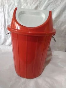 Red 15 Litre Plastic Dustbin