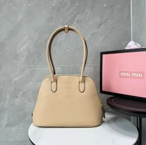 Miu Miu Embossed-Logo Medium Tote Bag