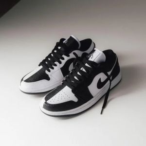 Nike Air Jordan Retro 1 Low Black White Shoes