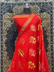 Banarsi Semi Kattan Georgette Soft Silk Saree