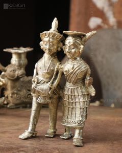 Bell Metal Tribal Couple Figurine