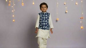 Boys Royal Blue Safari Sleeveless Jacket