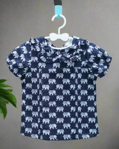 Girls Delight Elephant Print Top