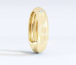 Yellow Gold Celestick Round Flush Eternity Lab Grown Diamond Ring