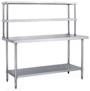 Stainless Steel Overhead Shelf Serving Table