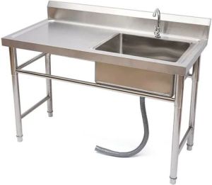 Stainless Steel Table with Sink