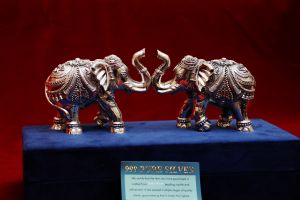 3x4inch 999 Pure Silver Elephant Statue