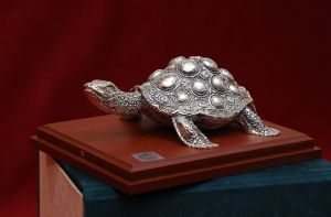 999 Pure Silver Tortoise Statue