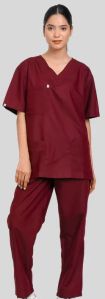 Veda V- Neck Ruby Red Women Scrub