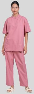 Vinda Band Collar Roseate Pink Women Scrub