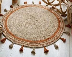 Round Designer Jute Rug