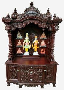 Wooden Solid Teakwood Hand Carved Traditional Puja Mandir