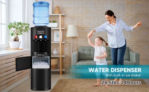 Water Dispensers 3-in-1 Water Cooler Dispenser with Built-in Ice Maker