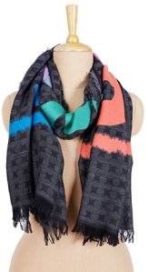 Woven Loved Letters Scarf Cozy and Stylish Textured Wrap