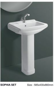 White Sophia Set Pedestal Wash Basin