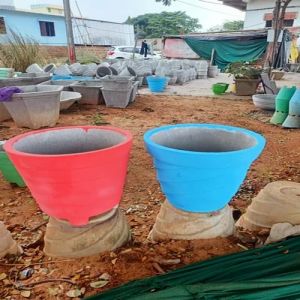 cement flower pots