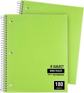 5 Subject Spiral Notebook