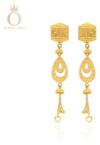 Tribal Glow Ladies Gold Drop Earrings