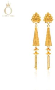 Versatile Appeal Ladies Gold Long Earrings