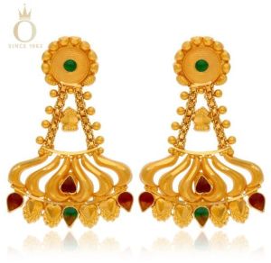 Vibrant Culture Ladies Gold Dangler Earrings