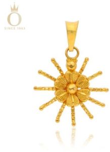 Vibrant Sun Ladies Gold Pendant