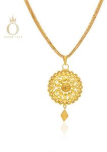 Vibrant Sunflower Ladies Gold Pendant