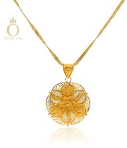 Windy Bloom Ladies Gold Pendant