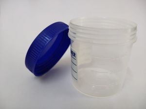 Sterile Plastic Urine Sample Container with Secure Lid Medical & Laboratory Use