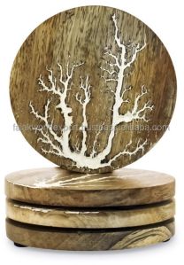 Wooden Tea Coaster Set of 4