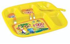 Spl Plastic Kid Food Time Plate Single PC